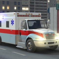 City Ambulance Car Driving